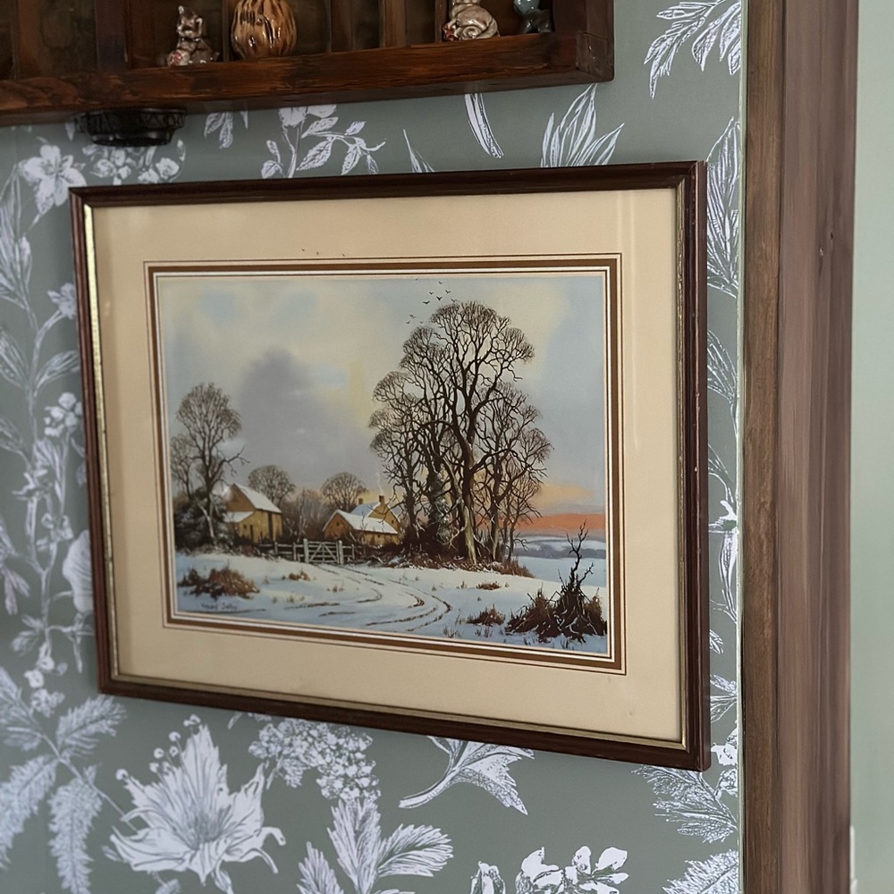 Framed Winter Landscape Art Print